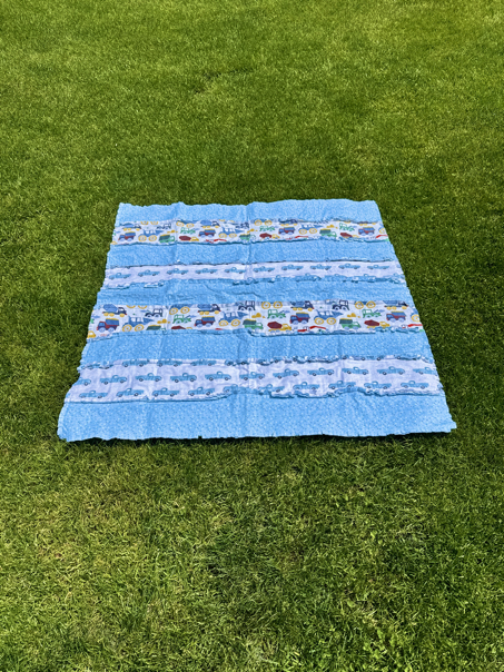 strip baby rag quilt sewing pattern