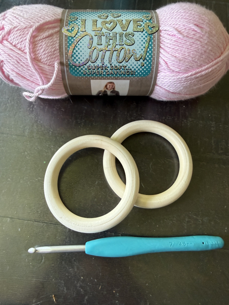 blanket stitch kitchen towel topper step 1