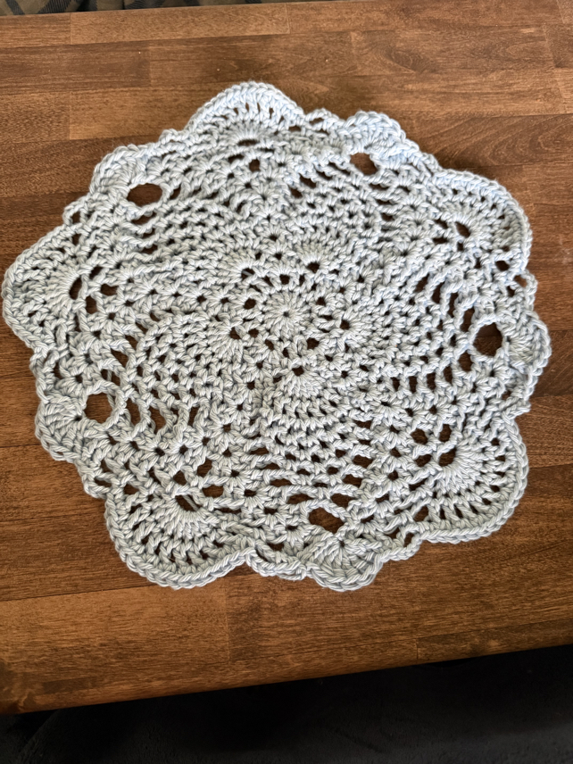pineapple crochet placemat pattern step 12