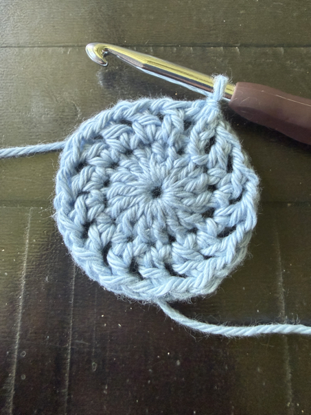 pineapple crochet placemat pattern step 3