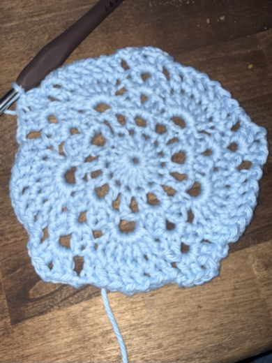 pineapple crochet placemat pattern step 6