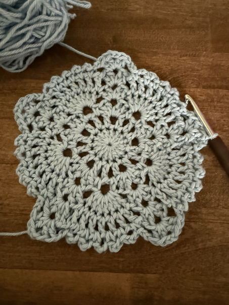 pineapple crochet placemat pattern step 7