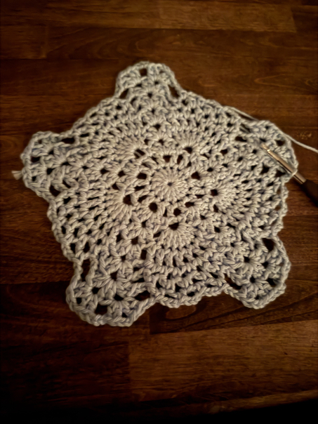 pineapple crochet placemat pattern step 8