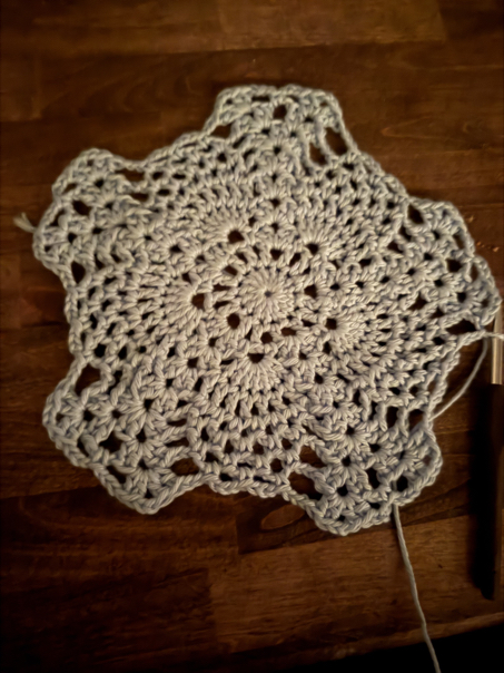 pineapple crochet placemat pattern step 9