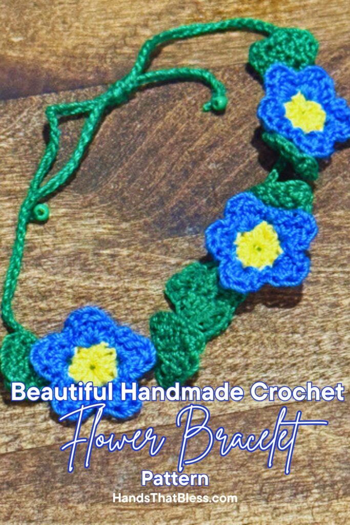 beautiful handmade crochet flower bracelet pattern