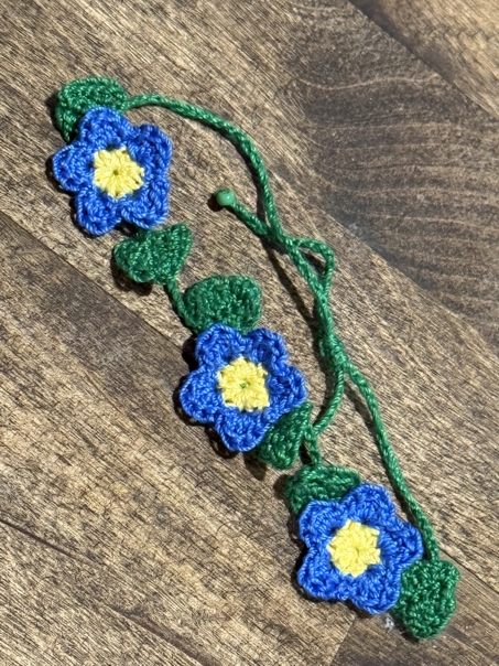 crochet flower bracelet pattern