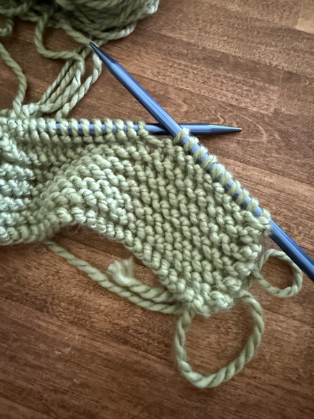 simple knit baby blanket pattern step 2