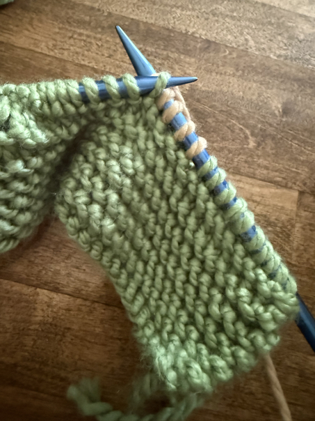 simple knit baby blanket pattern step 3