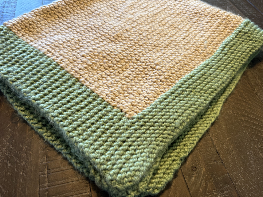 simple knit baby blanket