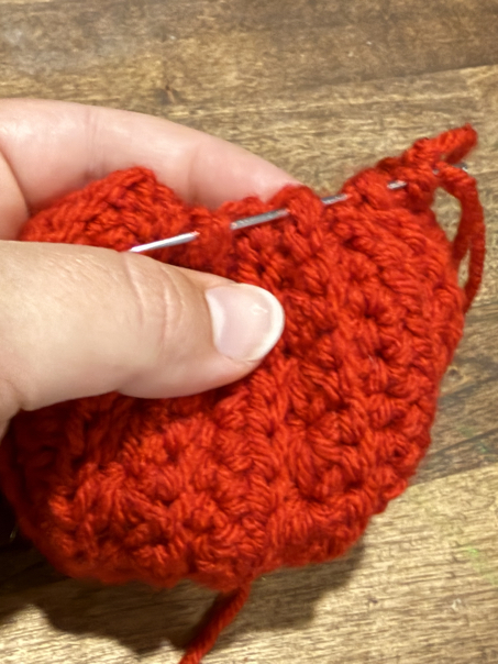 crochet ball christmas ornaments step 12