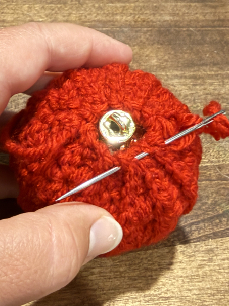 crochet ball christmas ornaments step 15